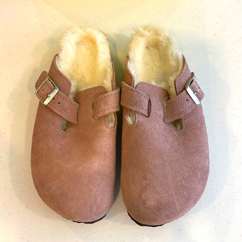 Birkenstock Boston Shearling
Suede Leather Mauve 37